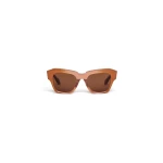 Alaia Melted Square Sunglasses in Chestnut | Sunglasses | Luxury Shoes 