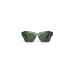 Alaia Melted Square Sunglasses in Green | Sunglasses | Luxury Shoes 