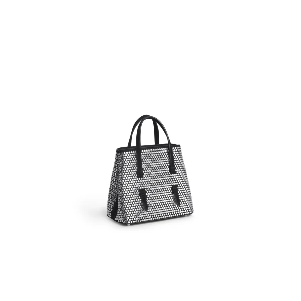 Alaia Mina 20 Bag in Suede with Studs, Black | Mini Bags | Luxury Shoes 