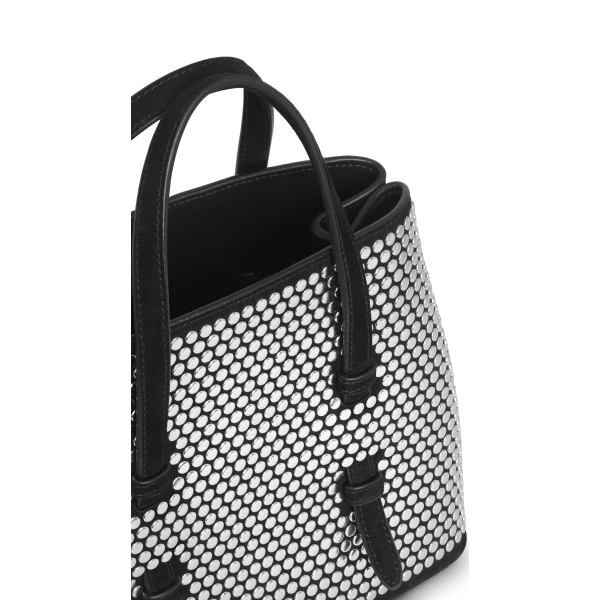 Alaia Mina 20 Bag in Suede with Studs, Black | Mini Bags | Luxury Shoes 