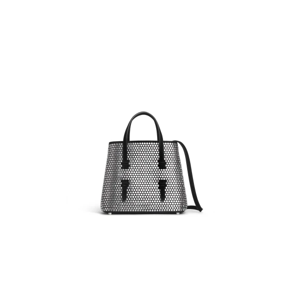 Mina 20 Bag in Suede with Studs, Black