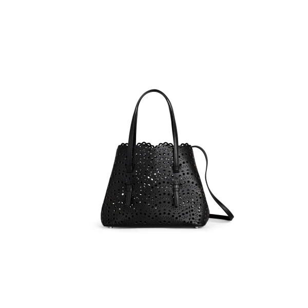 Mina 25 Bag in Perforated Vienne Calfskin, Black