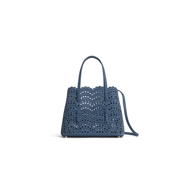 Mina 25 Bag in Perforated Vienne Nubuck, Blue