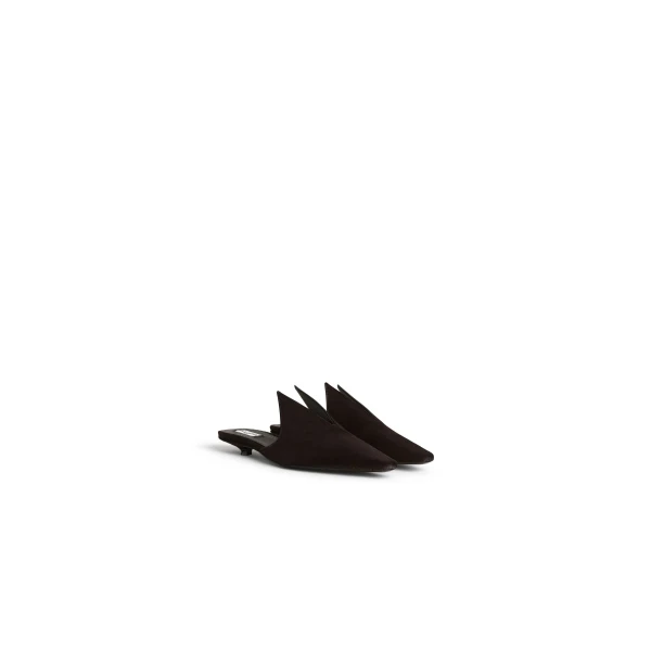 Alaia Mules in Haircalf, Chocolate | Mules | Luxury Shoes 