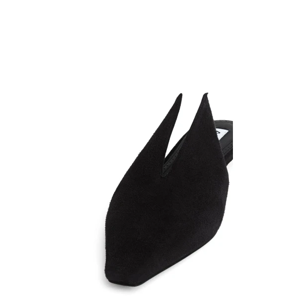 Alaia Mules in Suede, Black | Mules | Luxury Shoes 