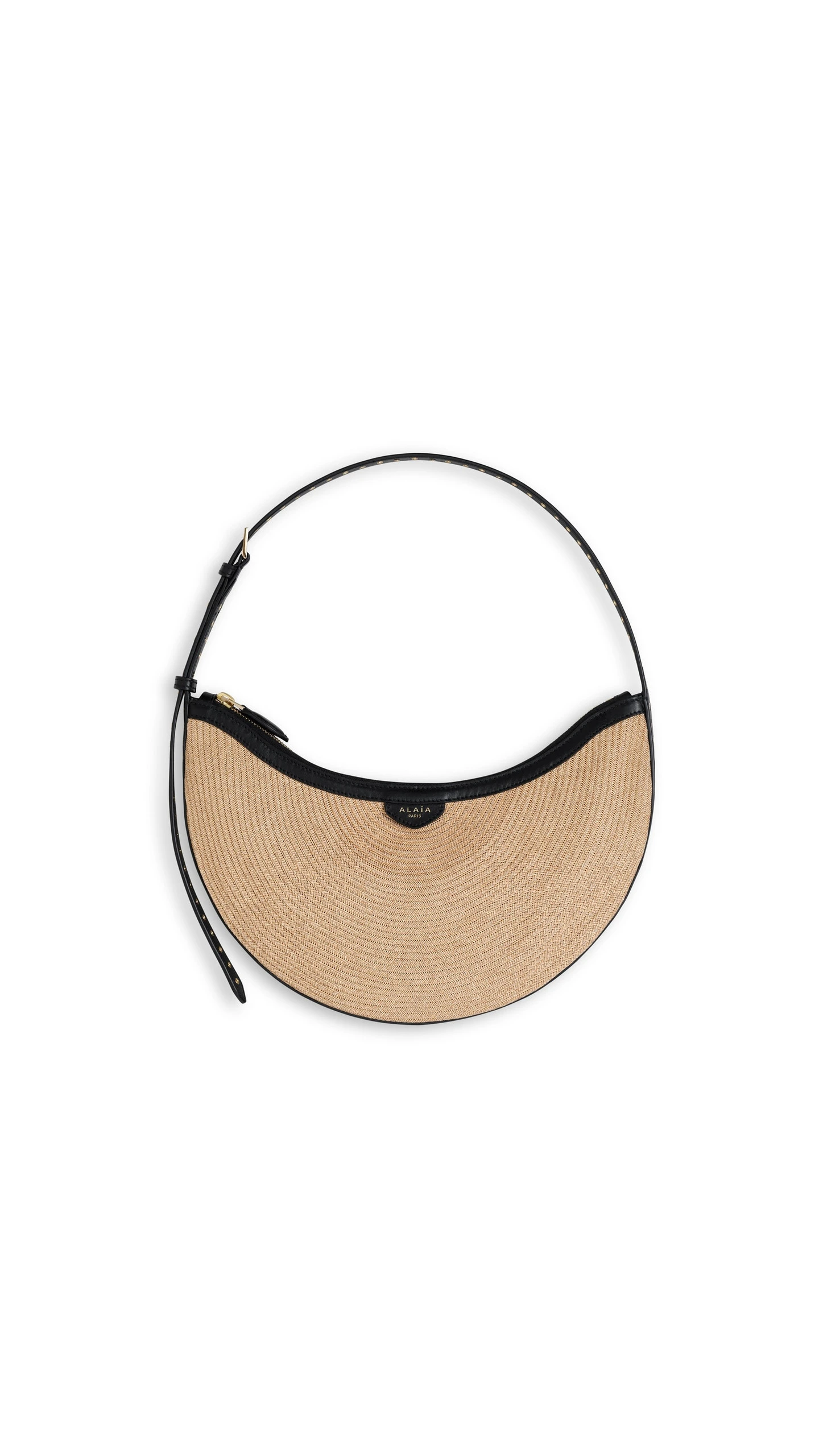 Alaia One Piece Demi Lune Bag in Paper Straw, Natural Alaia One Piece Demi Lune Bag in Paper Straw, Natural | Shoulder & Crossbody Bags | Luxury Shoes