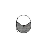 Alaia One Piece Demi Lune Bag in Suede with Studs, Black | Shoulder & Crossbody Bags | Luxury Shoes 