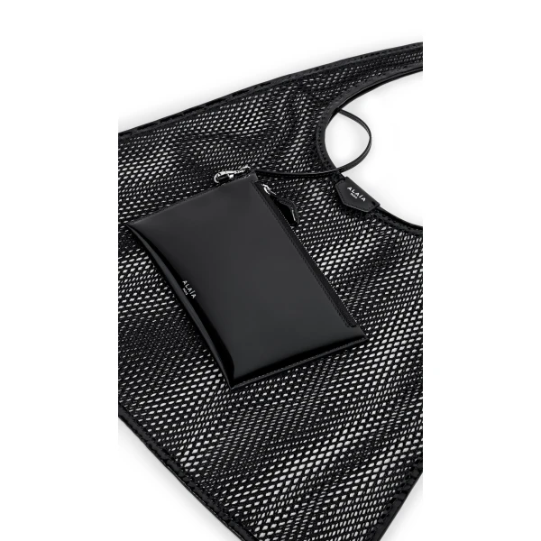Alaia One Piece Hobo Bag in Fishnet, Black | Shoulder & Crossbody Bags | Luxury Shoes 