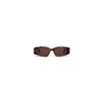 Alaia Oval Sunglasses in Dark Havana | Sunglasses | Luxury Shoes 