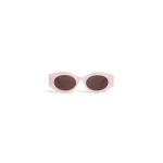 Alaia Oval Sunglasses in Pink and Brown | Sunglasses | Luxury Shoes 