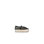 Alaia Platform Espadrilles in Fishnet and Patent Leather, Black | Espadrilles | Luxury Shoes 