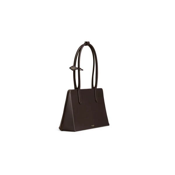 Alaia Prisme Bag in Calfskin, Smoke Brown | Shoulder & Crossbody Bags | Luxury Shoes 