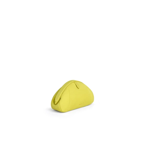 Alaia Purse Small Clutch in Suede, Lemon Yellow | Clutch Bags | Luxury Shoes 