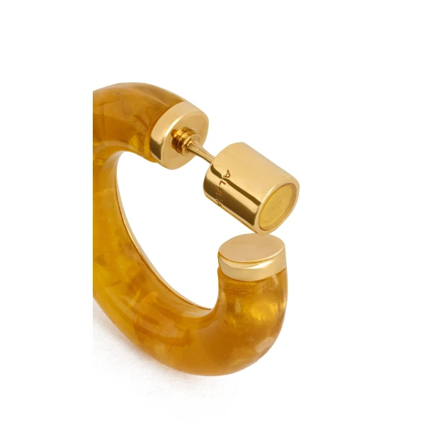 Alaia Ray Hoops in Amber | Earrings | Luxury Shoes 