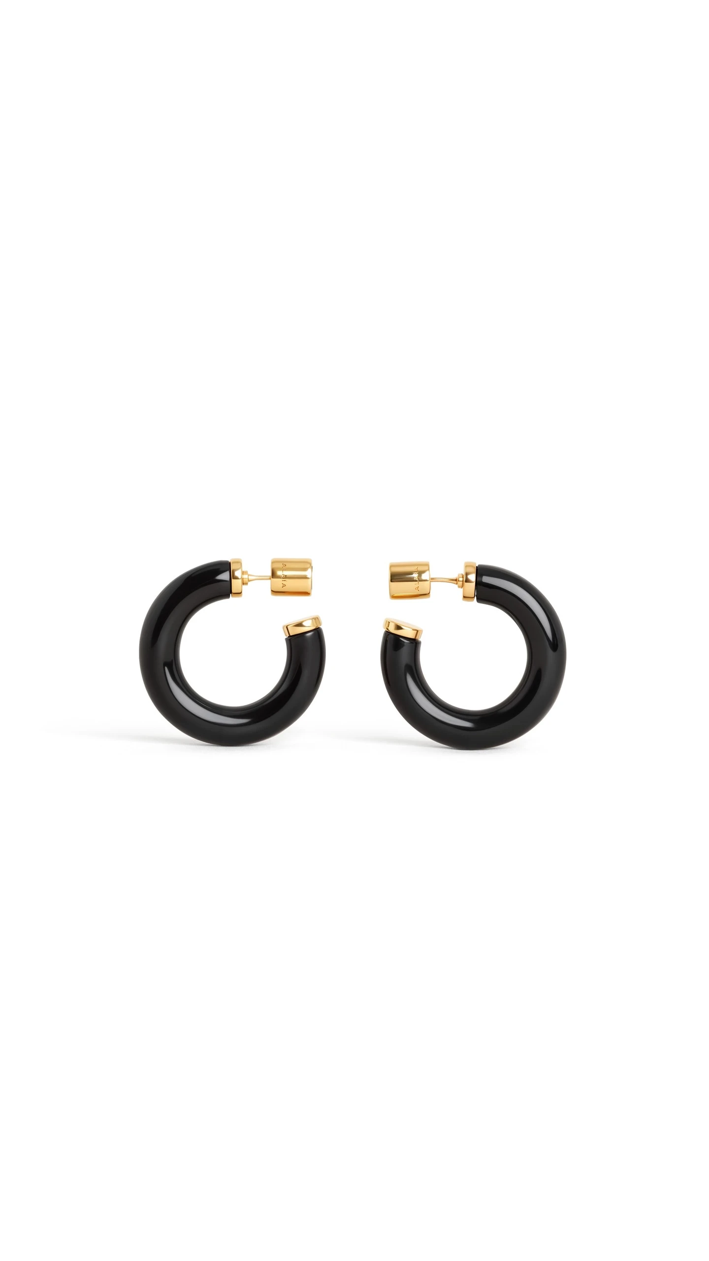 Alaia Ray Hoops in Gold and Black Alaia Ray Hoops in Gold and Black | Earrings | Luxury Shoes