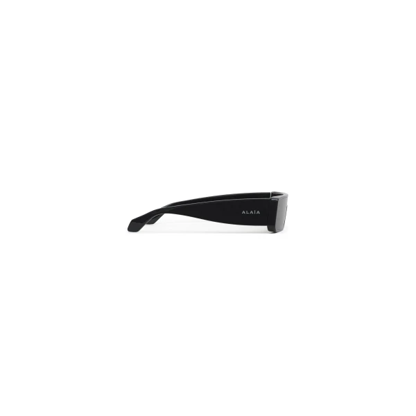 Alaia Rectangular Mask Sunglasses in Black, Sleek Frame | Sunglasses | Luxury Shoes 