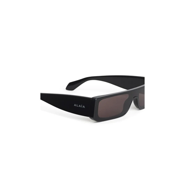 Alaia Rectangular Mask Sunglasses in Black, Sleek Frame | Sunglasses | Luxury Shoes 