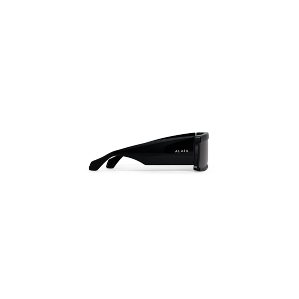 Alaia Rectangular Mask Sunglasses in Black | Sunglasses | Luxury Shoes 