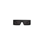 Alaia Rectangular Mask Sunglasses in Black | Sunglasses | Luxury Shoes 