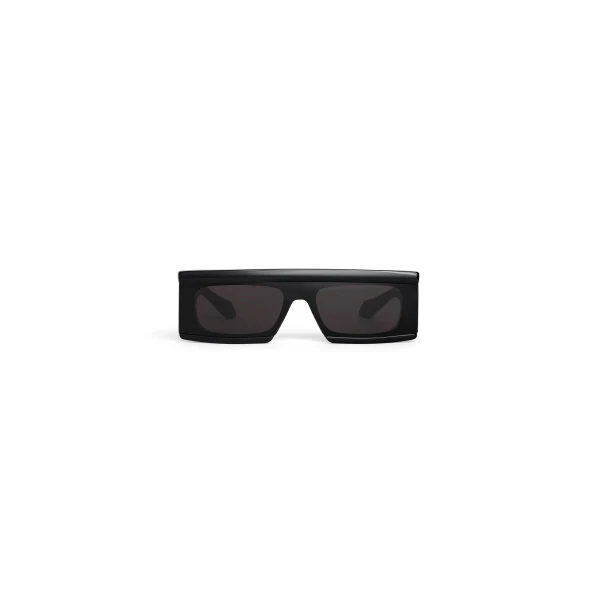 Alaia Rectangular Mask Sunglasses in Black | Sunglasses | Luxury Shoes 
