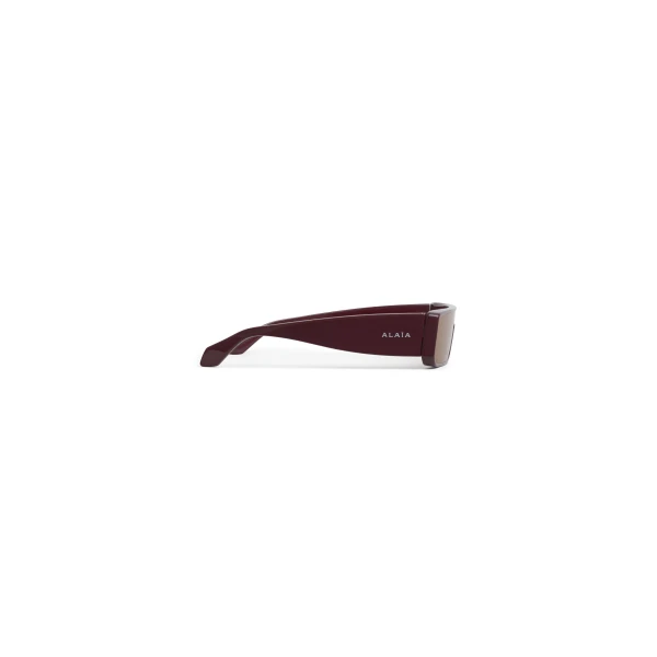 Alaia Rectangular Mask Sunglasses in Red, Sleek Frame | Sunglasses | Luxury Shoes 