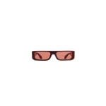 Alaia Rectangular Mask Sunglasses in Red, Sleek Frame | Sunglasses | Luxury Shoes 