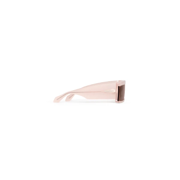 Alaia Rectangular Mask Sunglasses in Rose | Sunglasses | Luxury Shoes 