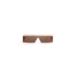Alaia Rectangular Mask Sunglasses in Rose | Sunglasses | Luxury Shoes 