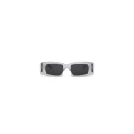 Alaia Rectangular Sunglasses in Crystal | Sunglasses | Luxury Shoes 