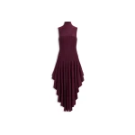 Alaia Sculpting Pointed Dress in Burgundy | Midi Dresses | Luxury Shoes 