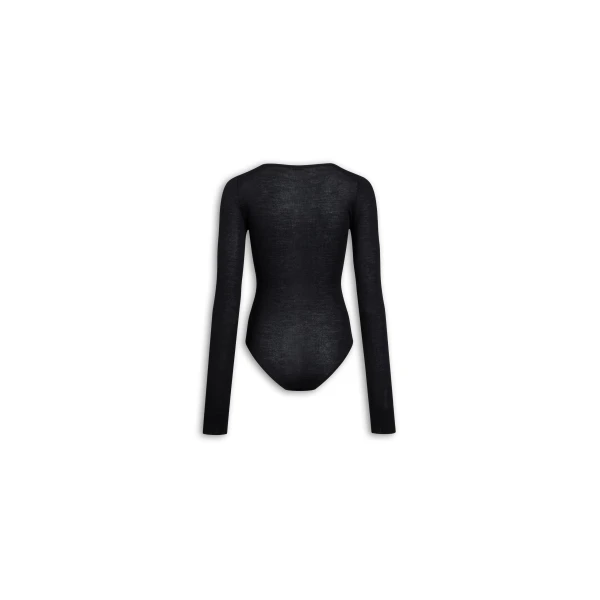 Alaia Second-Skin Cashmere Bodysuit in Black | Bodysuit | Luxury Shoes 