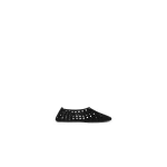Alaia Slippers Vienne in Velvet Calfskin, Black | Flats | Luxury Shoes 