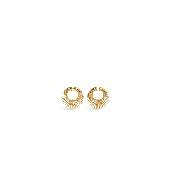 Small Spiral Hoops in Gold