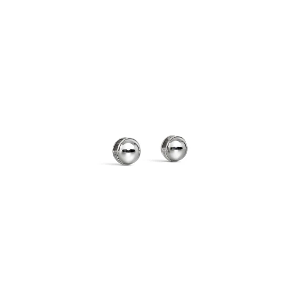 Alaia Sphere Earrings in Silver | Earrings | Luxury Shoes 