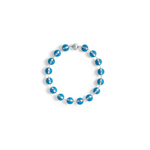 Alaia Sphere Necklace in Turquoise | Necklace | Luxury Shoes 
