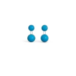 Alaia Sphere Small Pendant Earrings in Turquoise | Earrings | Luxury Shoes 
