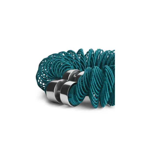 Alaia Spiral Hoop Earrings in China Blue | Earrings | Luxury Shoes 