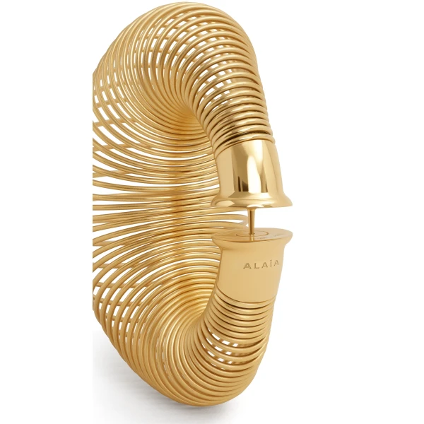 Alaia Spiral Hoop Earrings in Gold | Earrings | Luxury Shoes 
