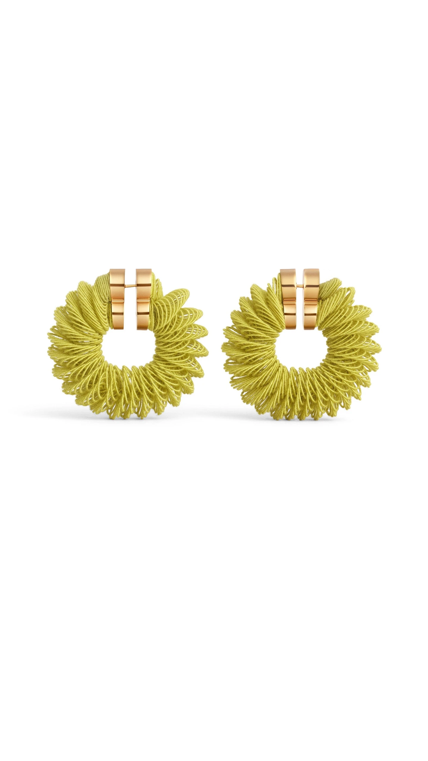 Alaia Spiral Hoop Earrings in Lemon Yellow Alaia Spiral Hoop Earrings in Lemon Yellow | Earrings | Luxury Shoes