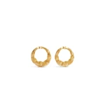 Alaia Spiral Square Hoops in Gold | Earrings | Luxury Shoes 