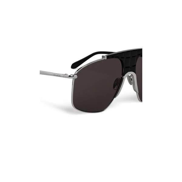 Alaia Square Aviator Sunglasses in Silver and Grey | Sunglasses | Luxury Shoes 