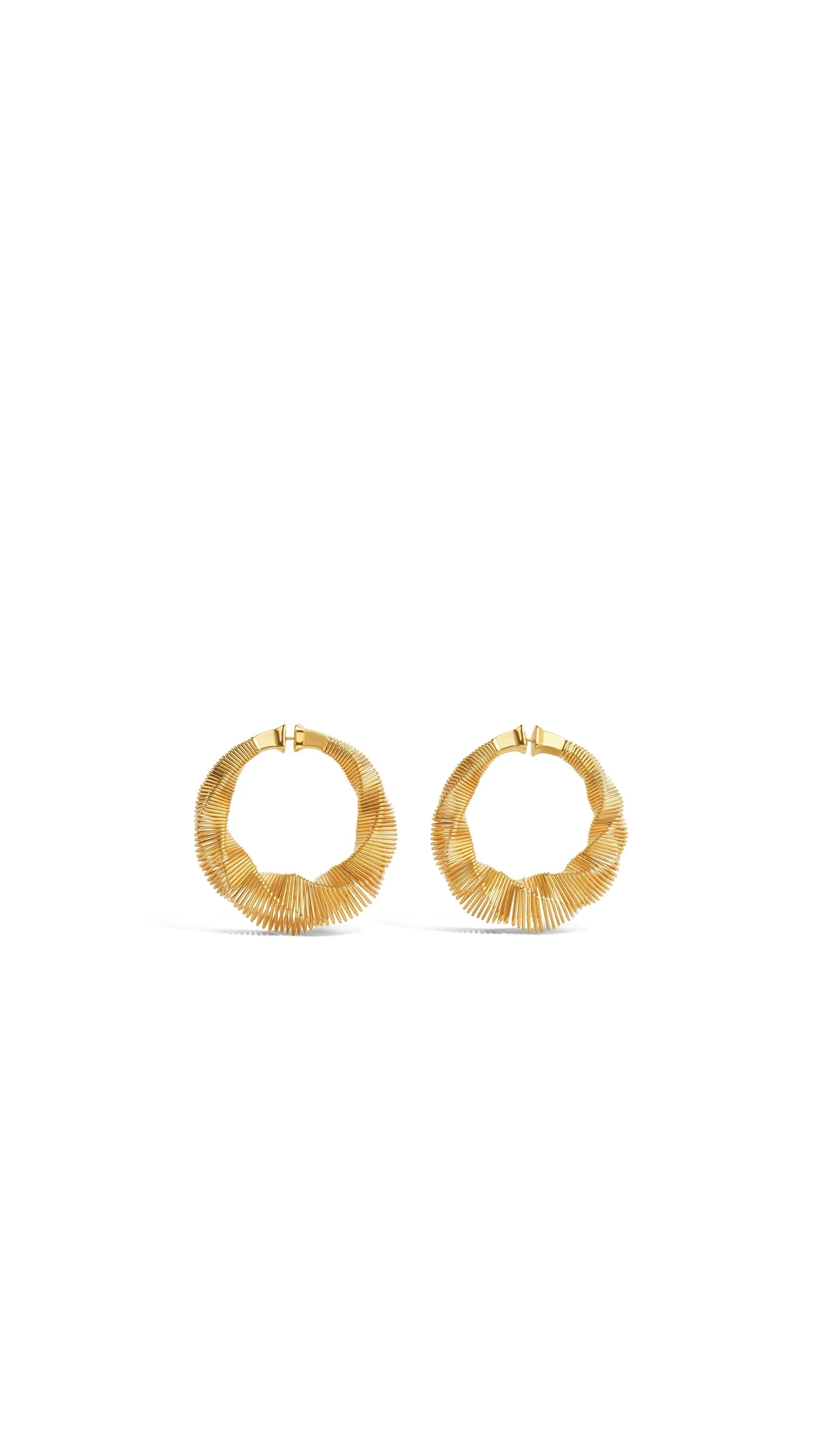 Alaia Square Spiral Small Hoops in Gold Alaia Square Spiral Small Hoops in Gold | Earrings | Luxury Shoes