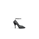Alaia Strappy Pumps in Mesh, Black, 100 mm | Heels | Luxury Shoes 