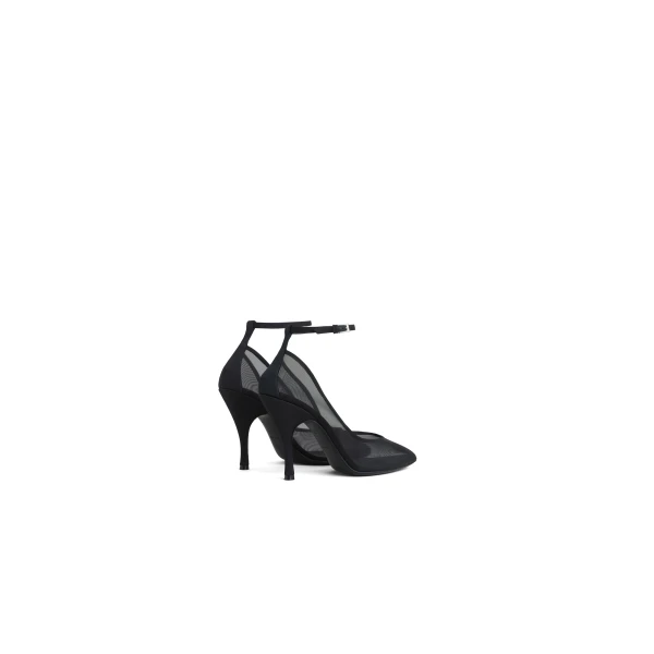 Alaia Strappy Pumps in Mesh, Black, 100 mm | Heels | Luxury Shoes 