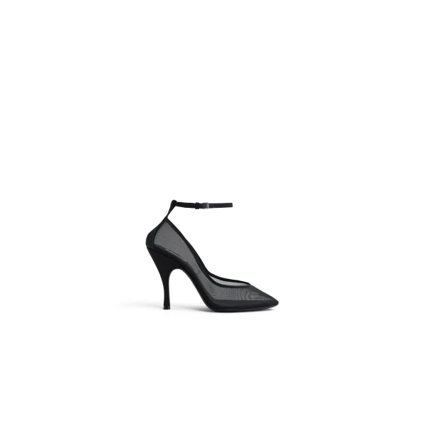 Alaia Strappy Pumps in Mesh, Black, 100 mm | Heels | Luxury Shoes 