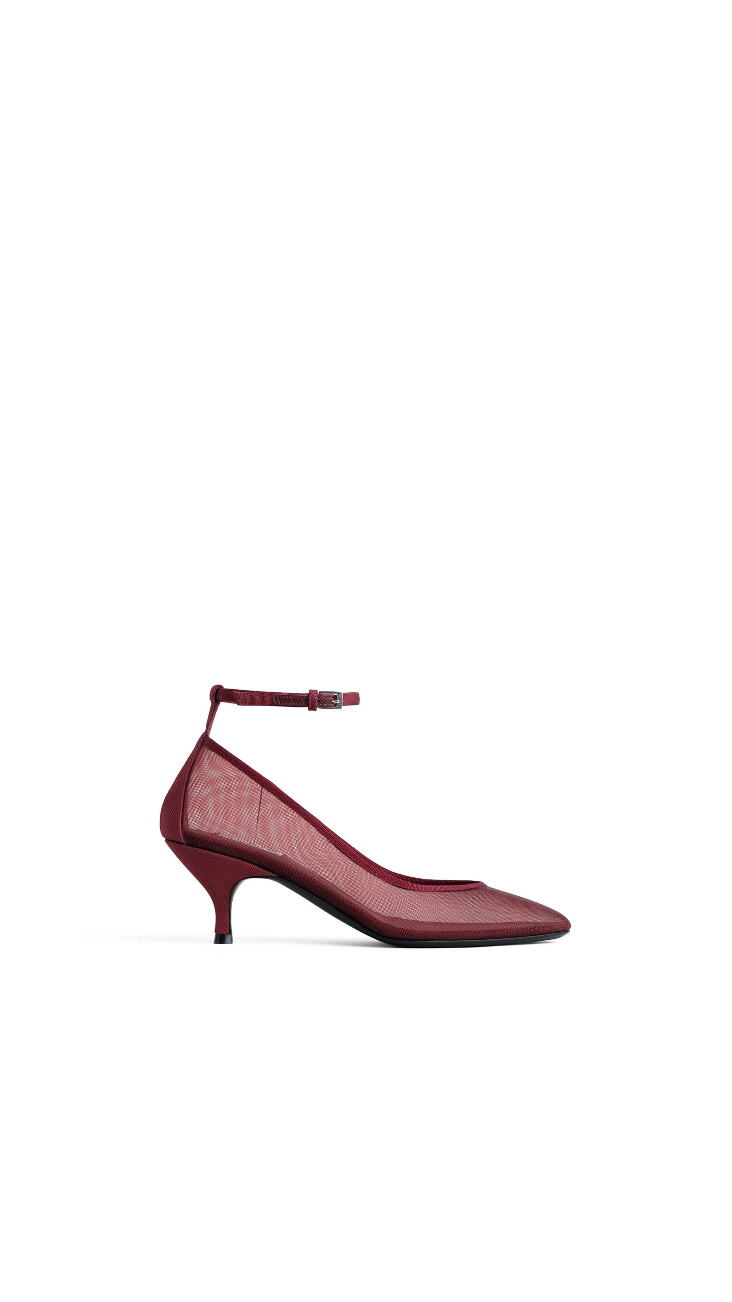 Alaia Strappy Pumps in Mesh, Bordeaux, 60 mm Alaia Strappy Pumps in Mesh, Bordeaux, 60 mm | Heels | Luxury Shoes