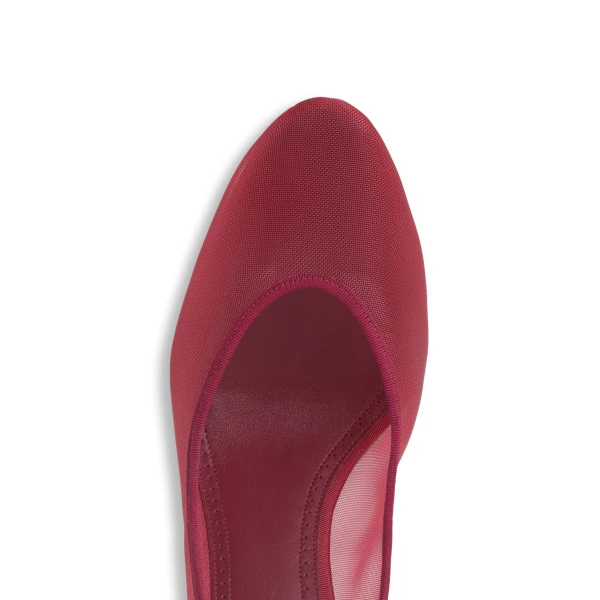 Alaia Strappy Pumps in Mesh, Coral | Heels | Luxury Shoes 
