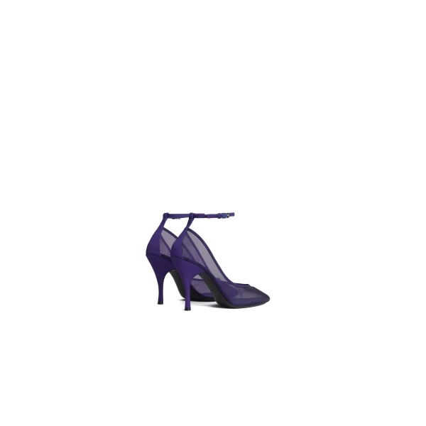 Alaia Strappy Pumps in Mesh, Iris | Heels | Luxury Shoes 