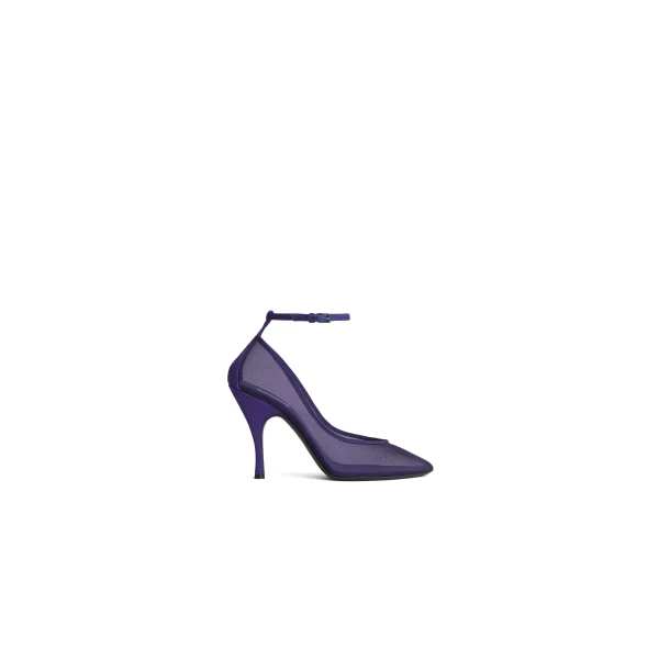 Alaia Strappy Pumps in Mesh, Iris | Heels | Luxury Shoes 