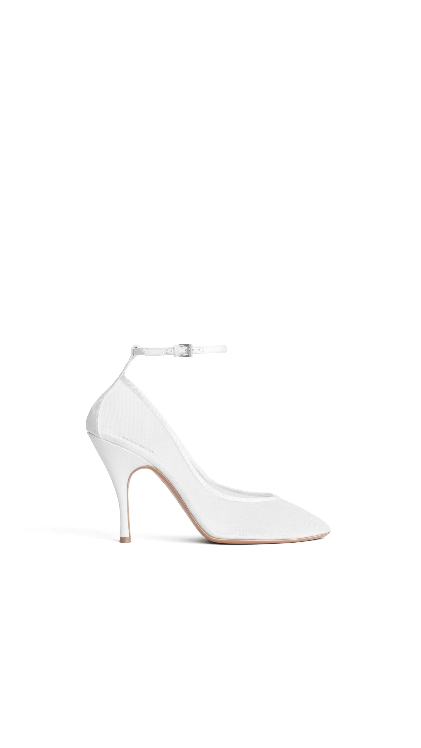 Alaia Strappy Pumps in Mesh, Optical White Alaia Strappy Pumps in Mesh, Optical White | Heels | Luxury Shoes